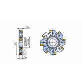 TSM-FD-S/W-ZN08/11/14 Adjustable slotting cutters with ZNHU inserts in disk type - Big-tools Industrial Supply Tools for Metal Cutting